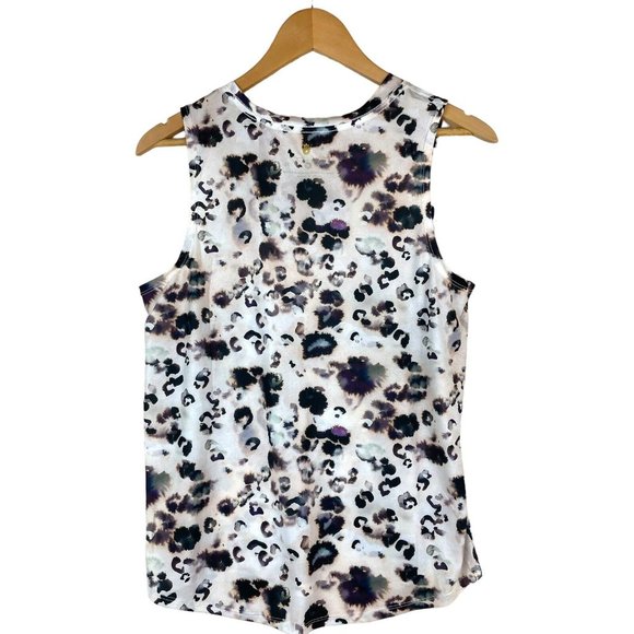 Spiritual Gangster Tank Top Women Size Medium White Abstract Print Lightweight - Picture 3 of 10